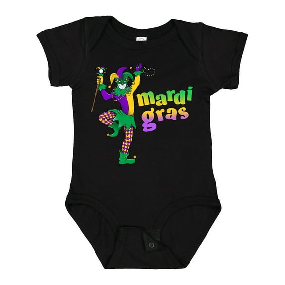 Inktastic Mardi Gras jester celebration Boys or Girls Baby Bodysuit