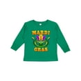 thumbnail image 1 of Inktastic Mardi Gras with Green Masquerade Mask Boys or Girls Long Sleeve Toddler T-Shirt, 1 of 5