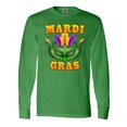 thumbnail image 1 of Inktastic Mardi Gras with Green Masquerade Mask Long Sleeve T-Shirt, 1 of 5