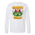 thumbnail image 1 of Inktastic Mardi Gras with Green Masquerade Mask Long Sleeve T-Shirt, 1 of 5