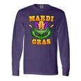 thumbnail image 1 of Inktastic Mardi Gras with Green Masquerade Mask Long Sleeve T-Shirt, 1 of 5