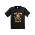 thumbnail image 1 of Inktastic Mardi Gras with Green Masquerade Mask Youth T-Shirt, 1 of 5