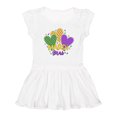 thumbnail image 1 of Inktastic Mardi Gras with Hearts and Patterns Girls Toddler Dress, 1 of 5