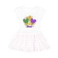 thumbnail image 1 of Inktastic Mardi Gras with Hearts and Patterns Girls Toddler Dress, 1 of 4