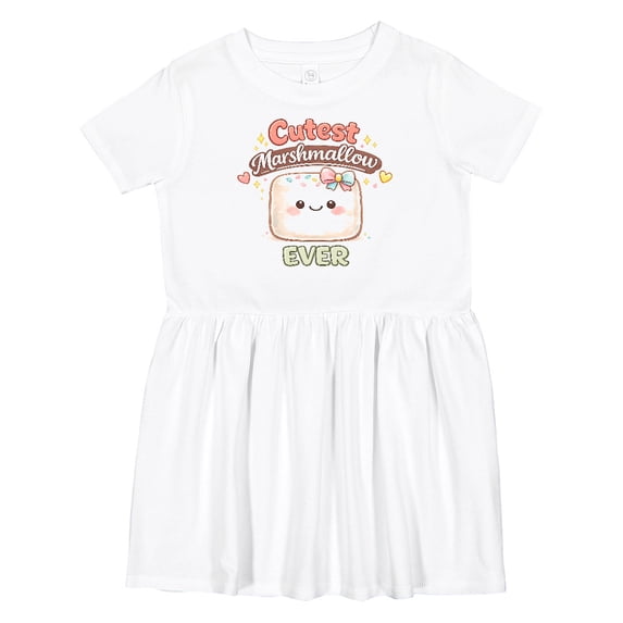 Inktastic Marshmallow Girls Toddler Dress