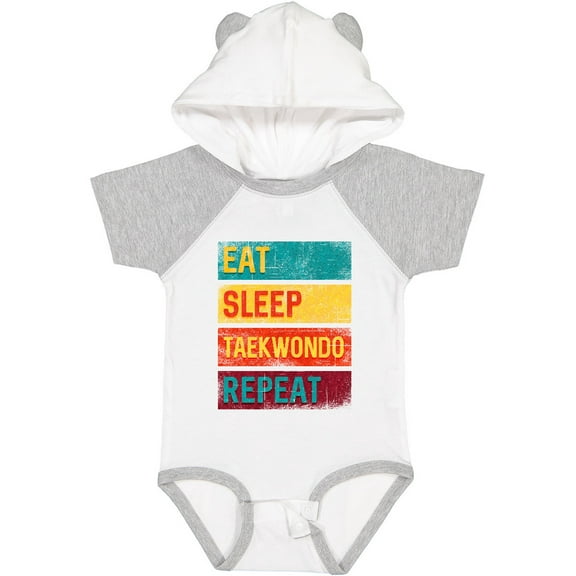 Inktastic Martial Arts Eat Sleep Taekwondo Repeat Boys or Girls Baby Bodysuit