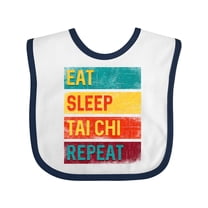 Inktastic Martial Arts Eat Sleep Tai Chi Repeat Boys or Girls Baby Bib