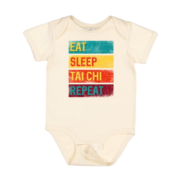 Inktastic Martial Arts Eat Sleep Tai Chi Repeat Boys or Girls Baby Bodysuit