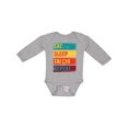 thumbnail image 1 of Inktastic Martial Arts Eat Sleep Tai Chi Repeat Boys or Girls Long Sleeve Baby Bodysuit, 1 of 5
