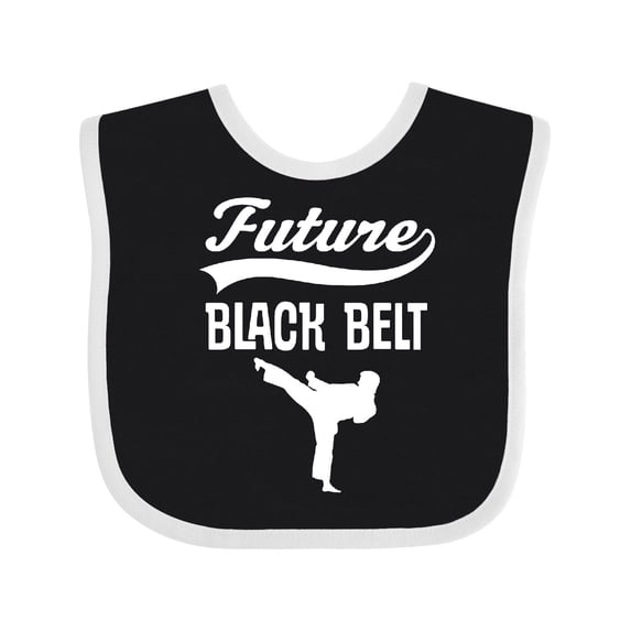 Inktastic Martial Arts Future Black Belt Karate Boys or Girls Baby Bib