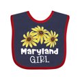 thumbnail image 1 of Inktastic Maryland Girl Black Eyed Susans Flowers Girls Baby Bib, 1 of 4