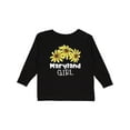 thumbnail image 1 of Inktastic Maryland Girl Black Eyed Susans Flowers Girls Long Sleeve Toddler T-Shirt, 1 of 5