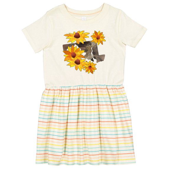 Inktastic Maryland-black Eyed Susans State Flower Girls Toddler Dress