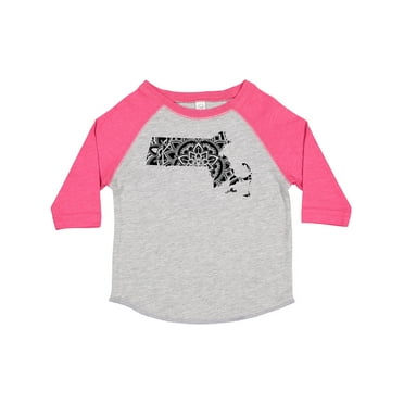 Inktastic Massachusetts Silhouette Mandala Boys or Girls Toddler T-Shirt