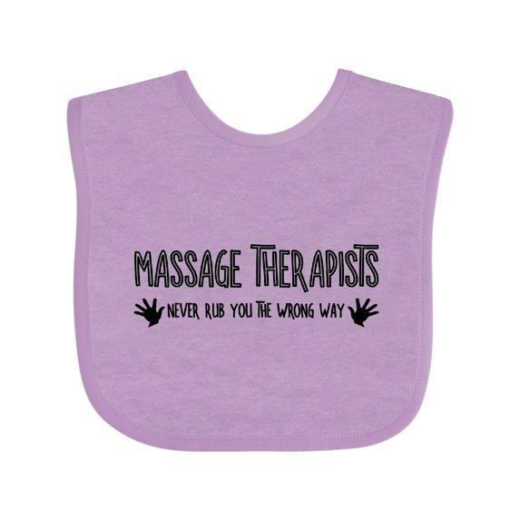 Inktastic Massage Therapists Hands Rub Boys or Girls Baby Bib