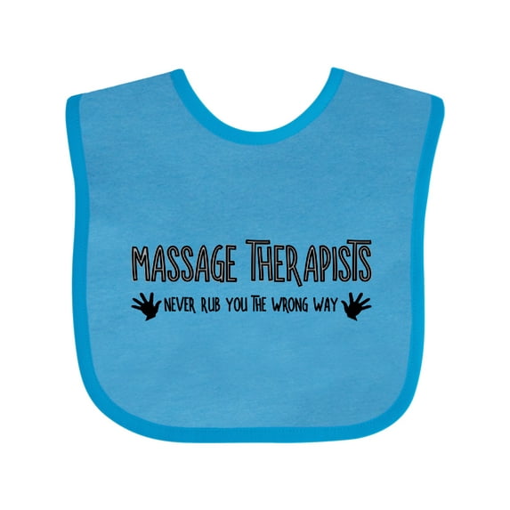 Inktastic Massage Therapists Hands Rub Boys or Girls Baby Bib