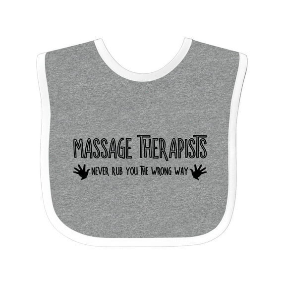 Inktastic Massage Therapists Hands Rub Boys or Girls Baby Bib