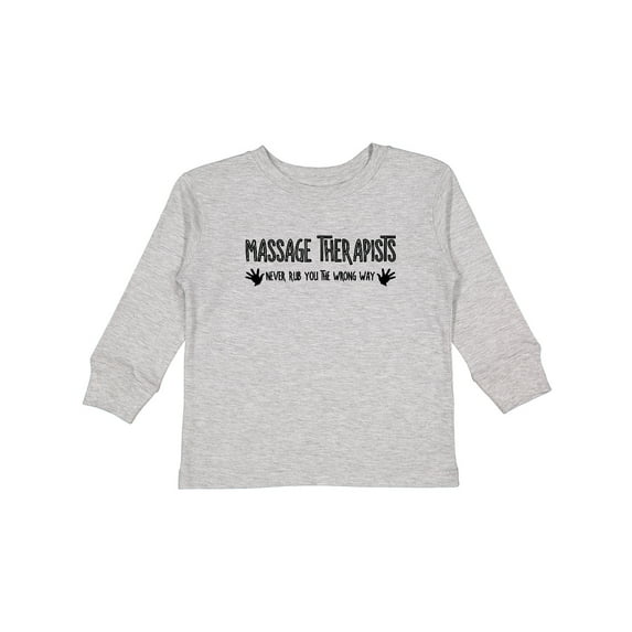 Inktastic Massage Therapists Hands Rub Boys or Girls Long Sleeve Toddler T-Shirt