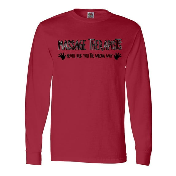 Inktastic Massage Therapists Hands Rub Long Sleeve T-Shirt