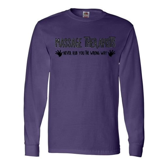 Inktastic Massage Therapists Hands Rub Long Sleeve T-Shirt