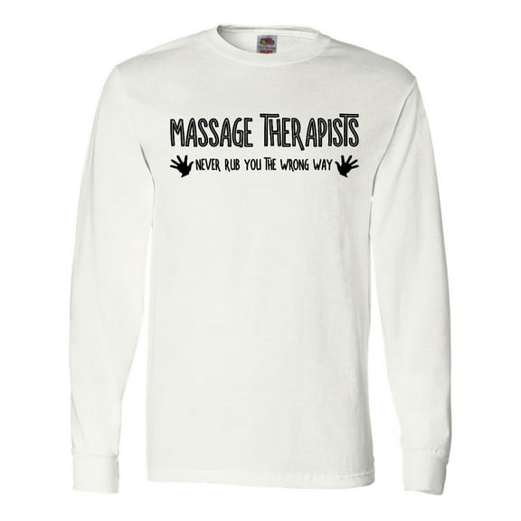 Inktastic Massage Therapists Hands Rub Long Sleeve T-Shirt
