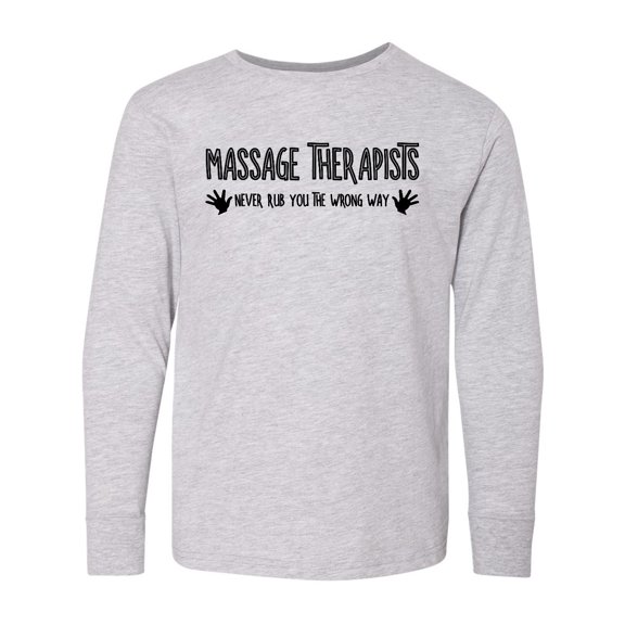 Inktastic Massage Therapists Hands Rub Long Sleeve Youth T-Shirt