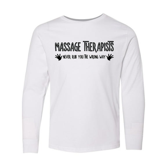 Inktastic Massage Therapists Hands Rub Long Sleeve Youth T-Shirt