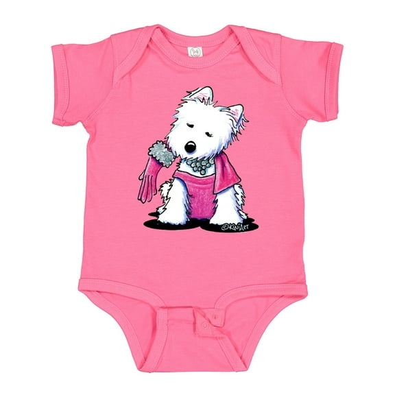Inktastic Material Girl Westie Dog Girls Baby Bodysuit