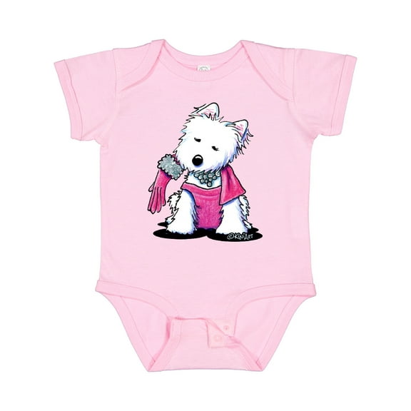 Inktastic Material Girl Westie Dog Girls Baby Bodysuit