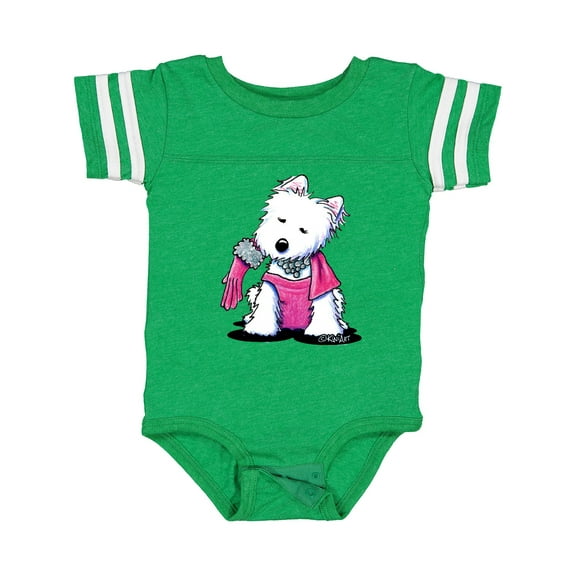 Inktastic Material Girl Westie Dog Girls Baby Bodysuit