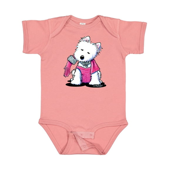 Inktastic Material Girl Westie Dog Girls Baby Bodysuit
