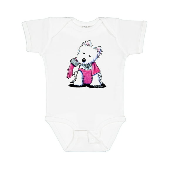 Inktastic Material Girl Westie Dog Girls Baby Bodysuit