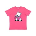 thumbnail image 1 of Inktastic Glamour Girl Westie Dog Youth T-Shirt, 1 of 5
