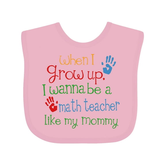 Inktastic Math Teacher Like Mommy Boys or Girls Baby Bib