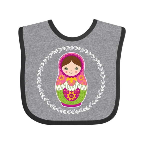 Inktastic Matryoshka Russian Cute Pink Nesting Doll Girls Baby Bib
