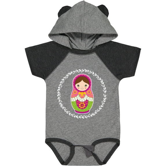 Inktastic Matryoshka Russian Cute Pink Nesting Doll Girls Baby Bodysuit