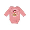 thumbnail image 1 of Inktastic Matryoshka Russian Cute Pink Nesting Doll Girls Long Sleeve Baby Bodysuit, 1 of 5