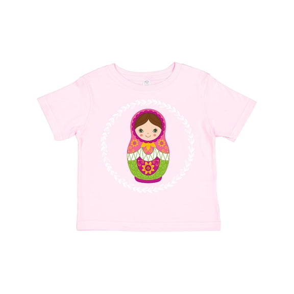 Inktastic Matryoshka Russian Cute Pink Nesting Doll Girls Toddler T-Shirt