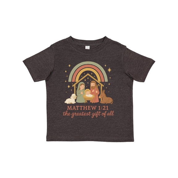 Inktastic Matthew 1:21 Nativity Scene the Greatest of All Boys or Girls Toddler T-Shirt