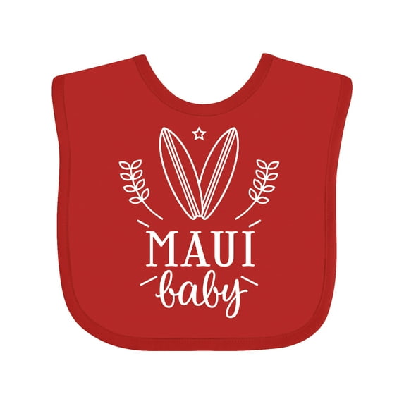 Inktastic Maui Hawaii Baby Surfing Boys or Girls Baby Bib