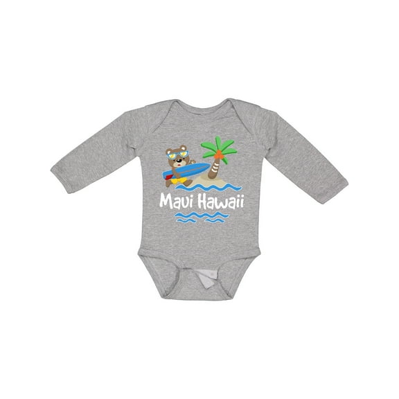 Inktastic Maui Hawaii Cute Vacation Boys or Girls Long Sleeve Baby Bodysuit