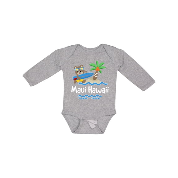 Inktastic Maui Hawaii Cute Vacation Boys or Girls Long Sleeve Baby Bodysuit