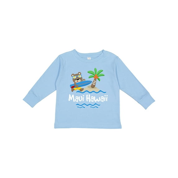 Inktastic Maui Hawaii Cute Vacation Boys or Girls Long Sleeve Toddler T-Shirt