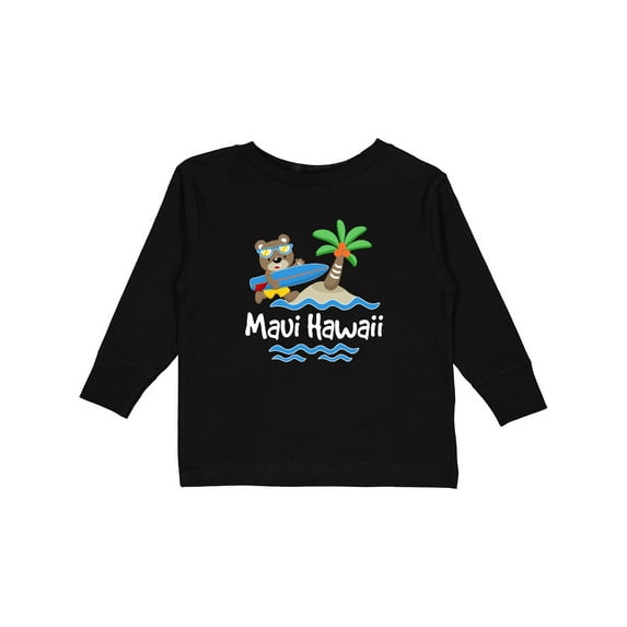 Inktastic Maui Hawaii Cute Vacation Boys or Girls Long Sleeve Toddler T-Shirt