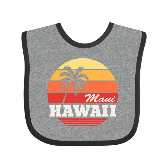 Inktastic Maui Hawaii Retro Sunset Boys or Girls Baby Bib
