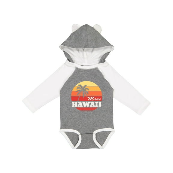 Inktastic Maui Hawaii Retro Sunset Boys or Girls Long Sleeve Baby Bodysuit