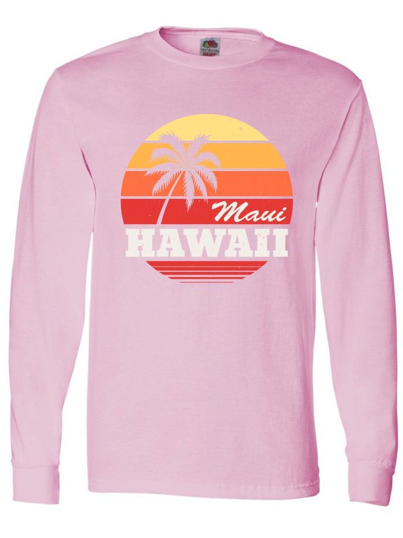 Maui Hawaii Retro Sunset Long Sleeve T-Shirt