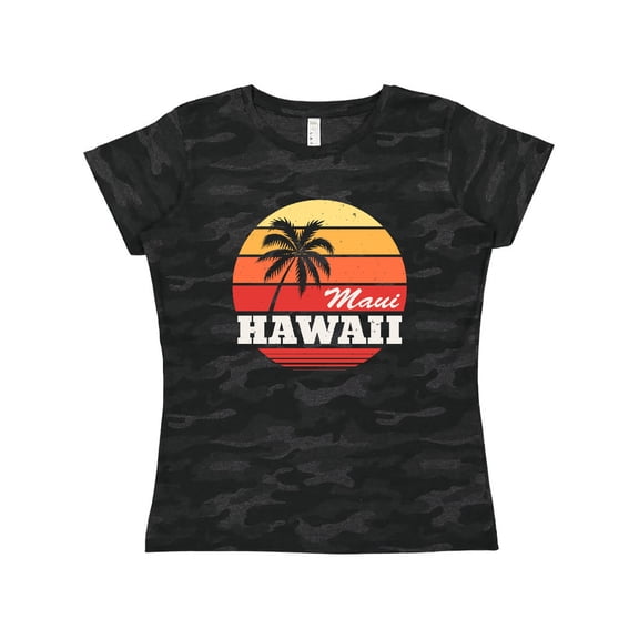 Inktastic Maui Hawaii Retro Sunset Women's T-Shirt
