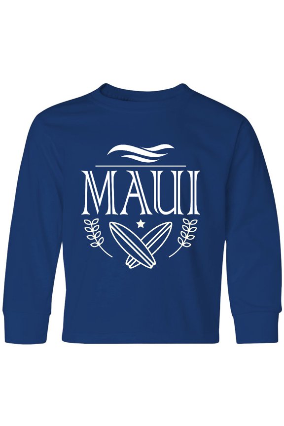 Maui Hawaii Surfing Long Sleeve Youth T-Shirt