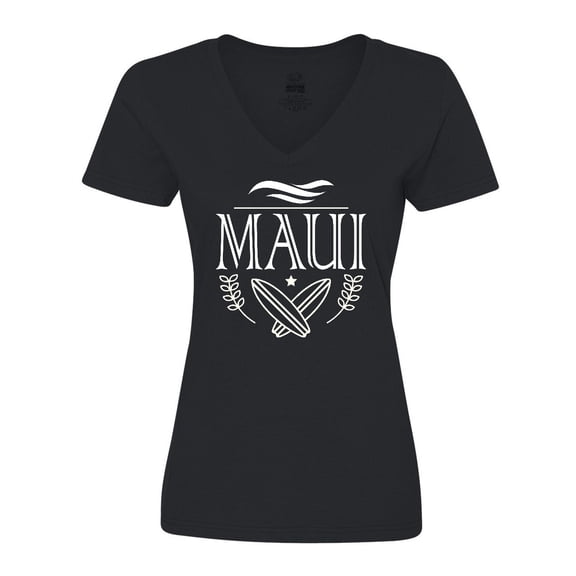 Inktastic Maui Hawaii Surfing Women's V-Neck T-Shirt